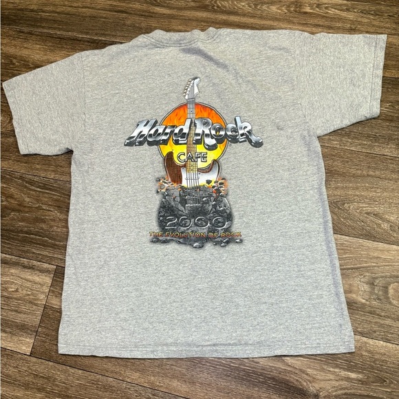 Vintage Hard Rock Cafe 2000 The Evolution of Rock Honolulu Men's T-Shirt Gray - Picture 1 of 6